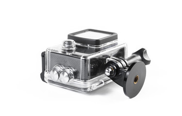 action camera in waterproof case