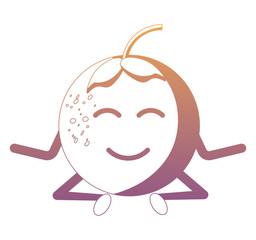 kawaii orange fruit icon