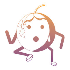 kawaii orange fruit icon