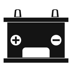 Electricity accumulator battery icon, simple style