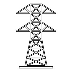 Electric tower icon, outline style