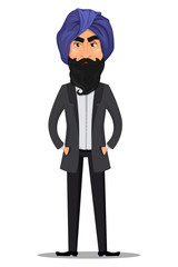 Indian business man cartoon character