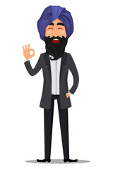 Indian business man cartoon character