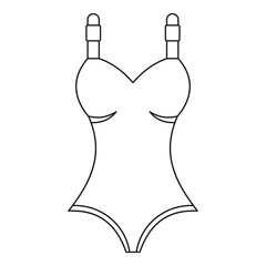 Swimwear icon, outline style