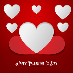 valentines day background vector greeting card