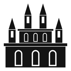 Fototapeta premium Medieval castle icon, simple style