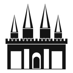 Kingdom palace icon, simple style