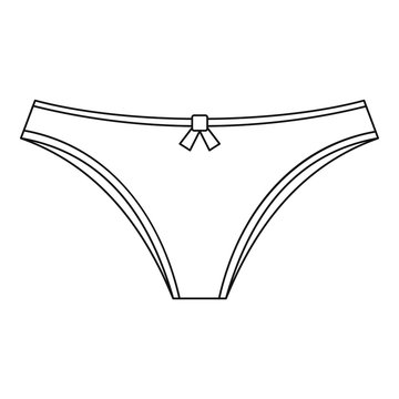 Women underwear icon, outline style