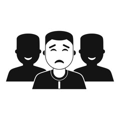 People group icon, simple style
