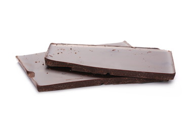 chocolate isolated on white , 78 percent of cocoa