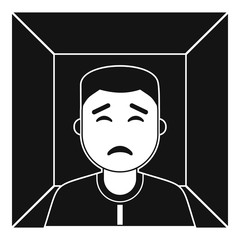 Man icon, simple style