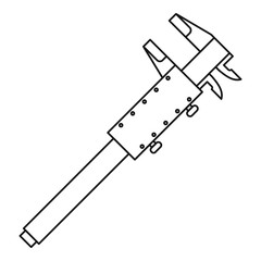 Caliper icon, outline style