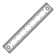 Ruler, rectangular shape icon, outline style