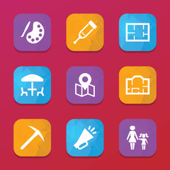 Sketch icons. vector collection filled sketch icons set.