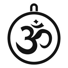 Indian coin icon, simple style