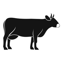 Cow icon, simple style