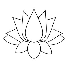 Lotus icon, outline style