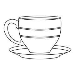 Cup icon, outline style