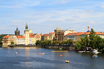 Fototapeta premium View on the Vltava river in Prague.