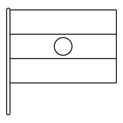 Obraz na płótnie Canvas Indian flag icon, outline style