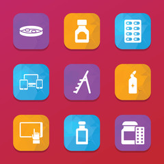 Tablet icons. vector collection filled tablet icons set.