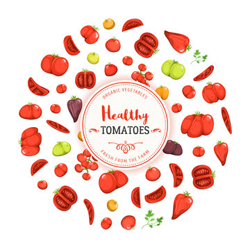 Healthy Eating And Tomatoes Background