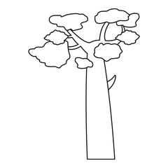 Baobab icon, outline style