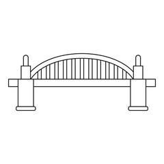 Bridge icon, outline style
