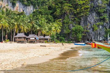 Seven Commando's beach in El Nido bay, Philippines