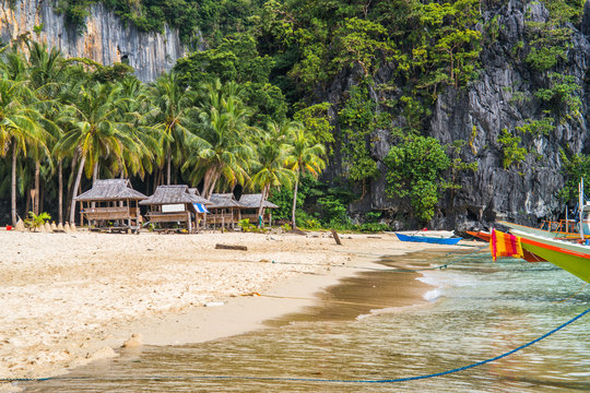 Seven Commando's beach in El Nido bay, Philippines