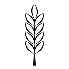 Wheat spike icon, simple style