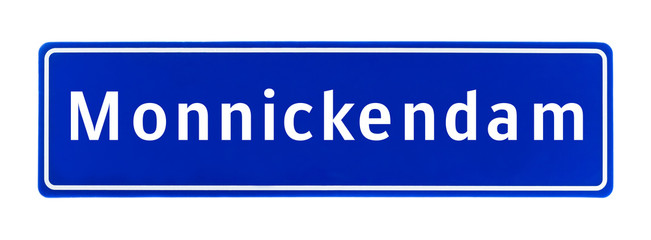 City limit sign of Monnickendam, The Netherlands