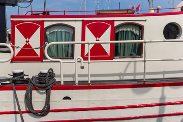 Detail of an old sailing ship in Monnickendam