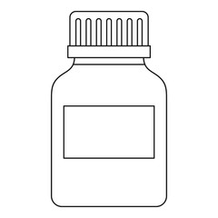 Medicine bottle icon, outline style
