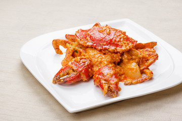 Fried crab with curry