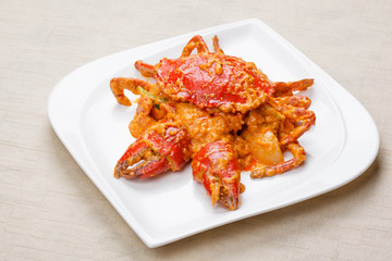 Fried crab with curry