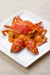 Fried crab with curry
