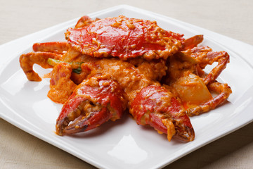 Fried crab with curry