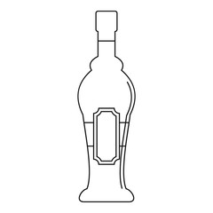 Alcohol bottle icon, outline style