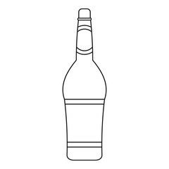 Design bottle icon, outline style