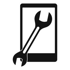 Repaired phone icon, simple style