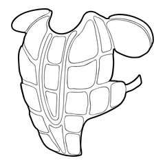 Baseball protect icon, outline style