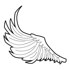 Bird big wing icon, outline style