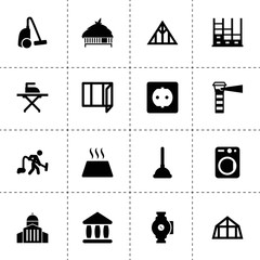 House icons. vector collection filled house icons
