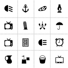 Antique icons. vector collection filled antique icons