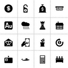 Business icons. vector collection filled business icons