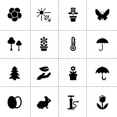Spring icons. vector collection filled spring icons