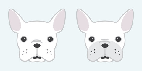 dog vector french bulldog icon logo head face cartoon illustration character white