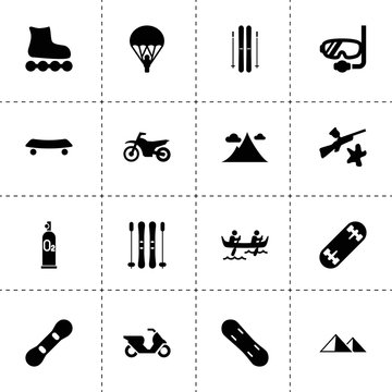Extreme icons. vector collection filled extreme icons
