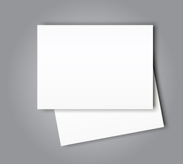 Blank catalogue landscape brochure mockup cover template